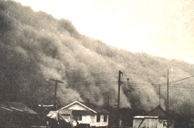 Dust storm, Kansas, 1930s