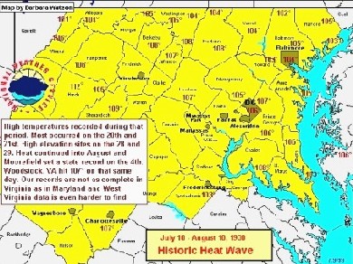 Maryland Heat Wave July August 1930