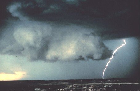 Wall Cloud and Lightning