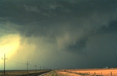 Large Downburst Sweeping Rain Curtain Outwards